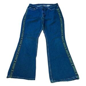 Vintage 90’s Jordache Flare Branded Braid Jeans, cotton, 15/16